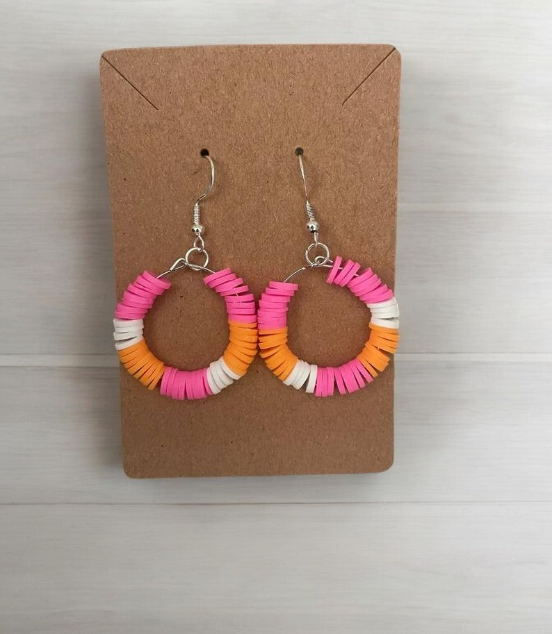 bright colorful earrings aesthetic beaded jewelry cute design