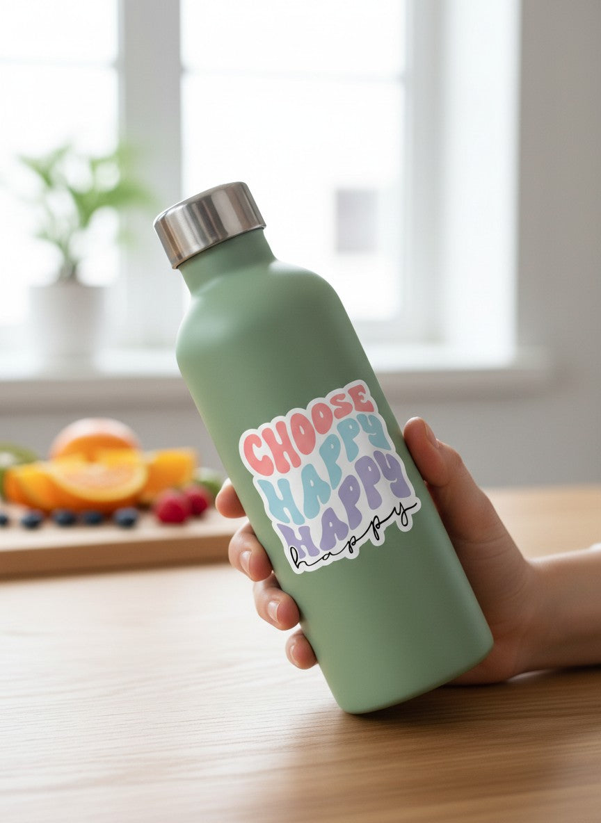 Choose Happy Permanent Vinyl Sticker