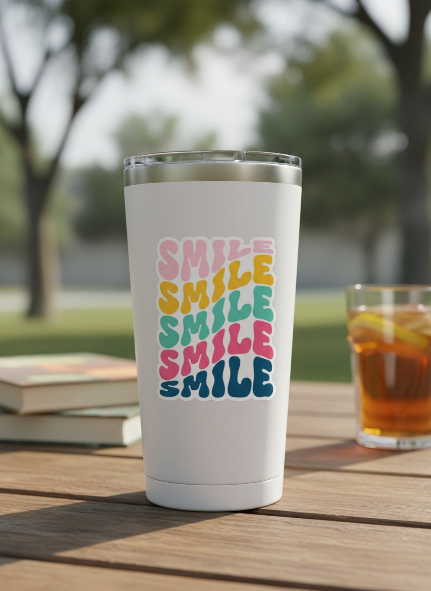 Smile Permanent Vinyl Sticker