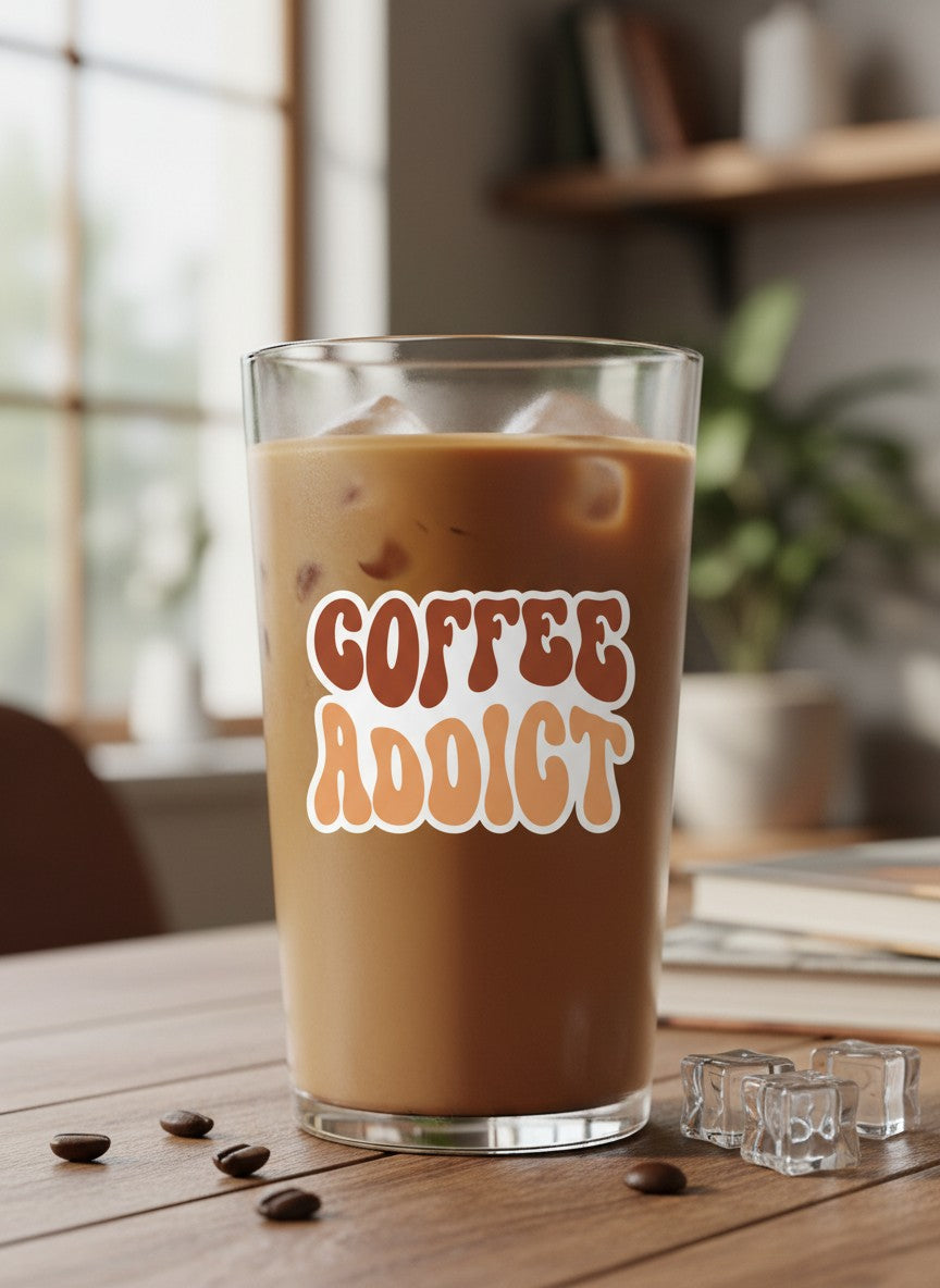 Coffee Addict Permanent Vinyl Sticker
