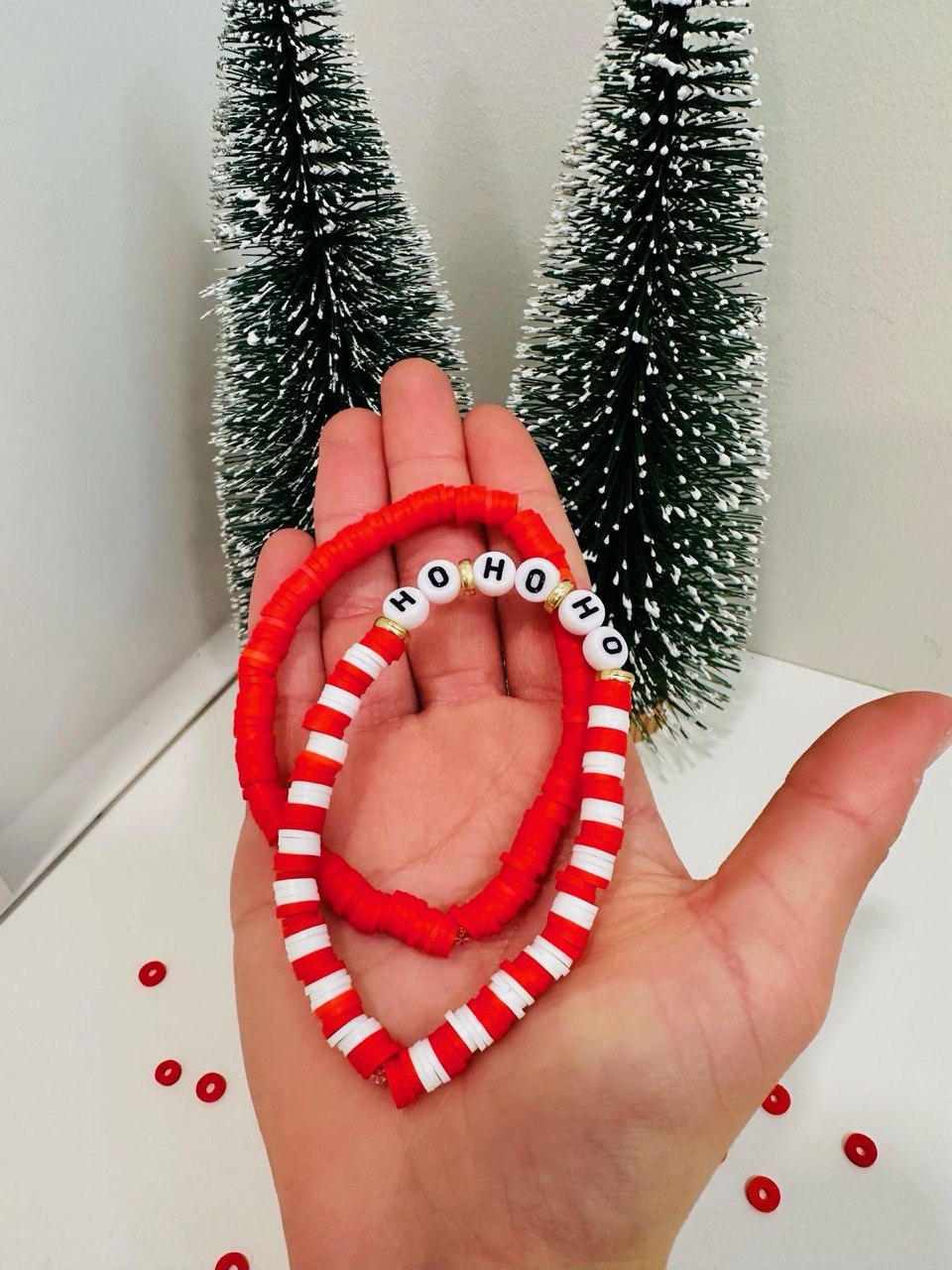 hohoho christmas bracelets festive beaded jewelry holiday design cute