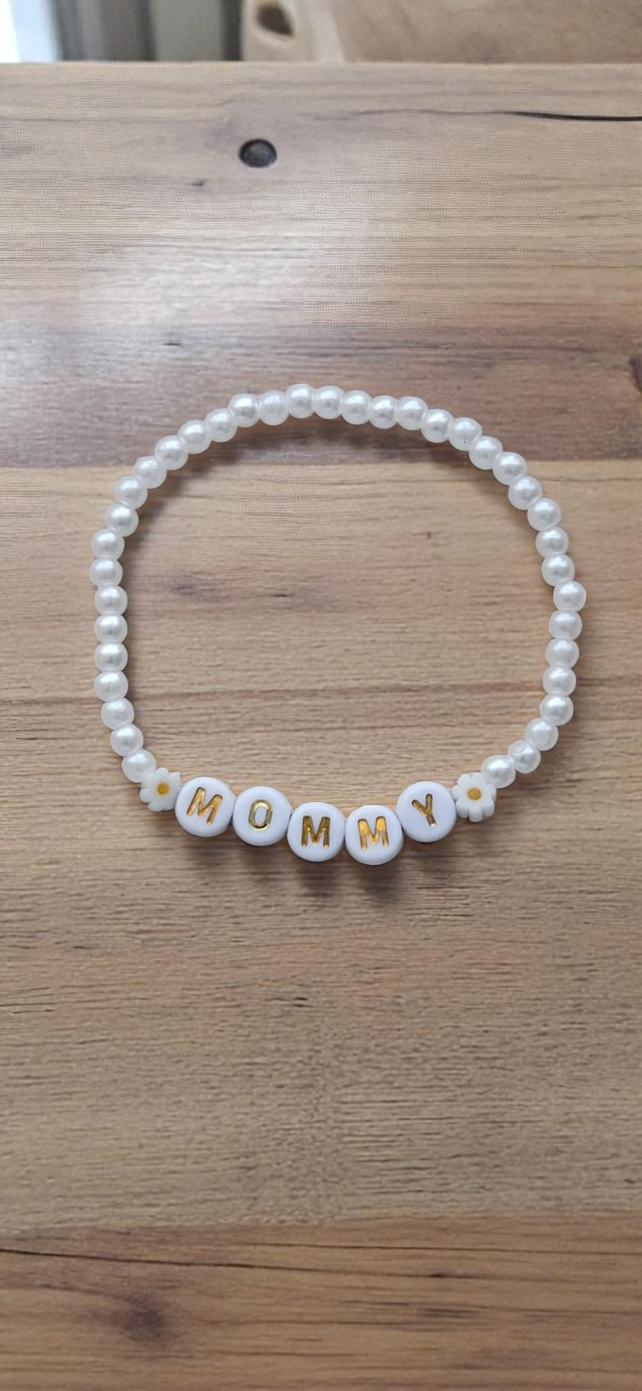 mommy pearls bracelet elegant beaded pearl jewelry gift for mom aesthetic design