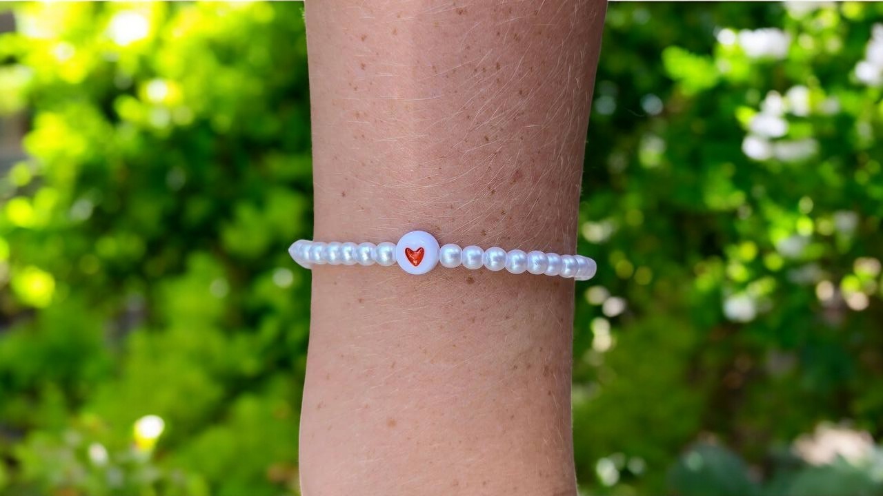 trendy love pearl bracelet aesthetic beaded jewelry cute design