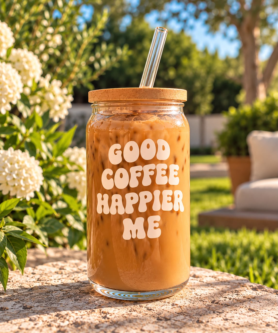 Good Coffee Happier Me Vinyl Cup