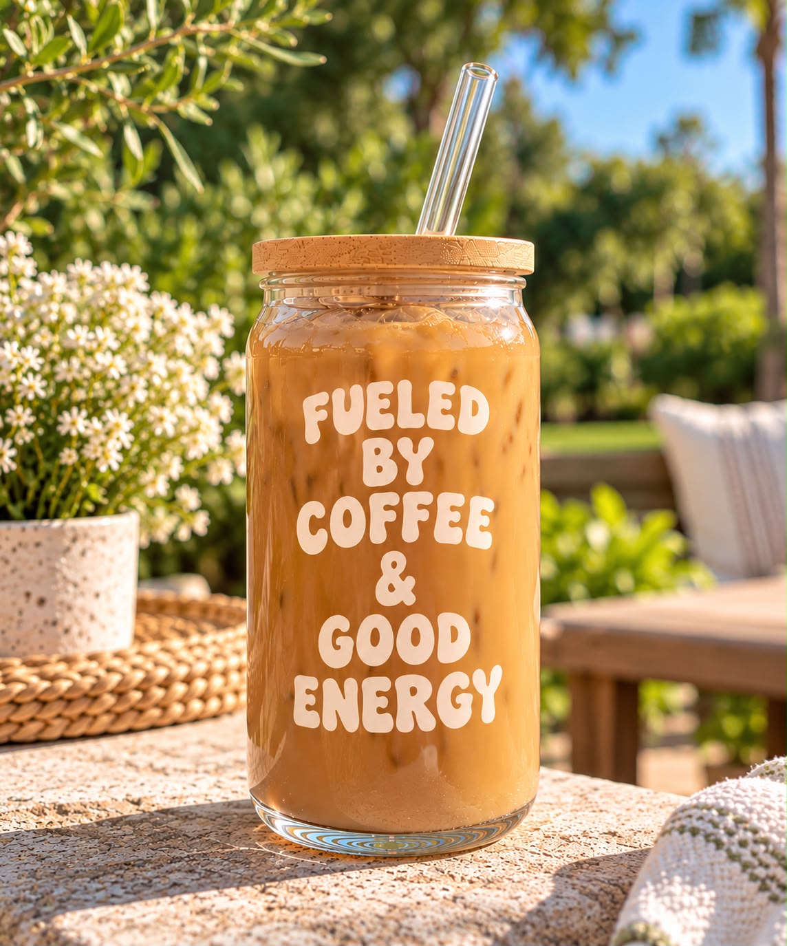 Fueled By Coffee & Good Energy Vinyl Cup