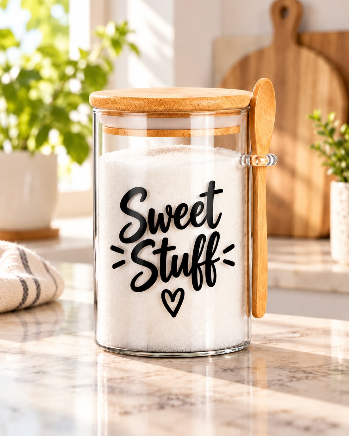 Sweet Stuff Kitchen Glass Jar