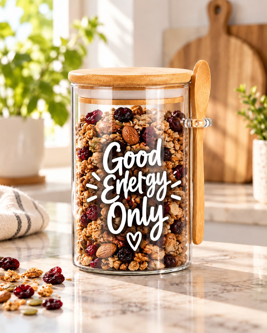 Good Energy Only Kitchen Glass Jar