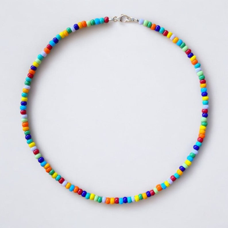 Multicolored Beaded Choker - Ka_creative_art