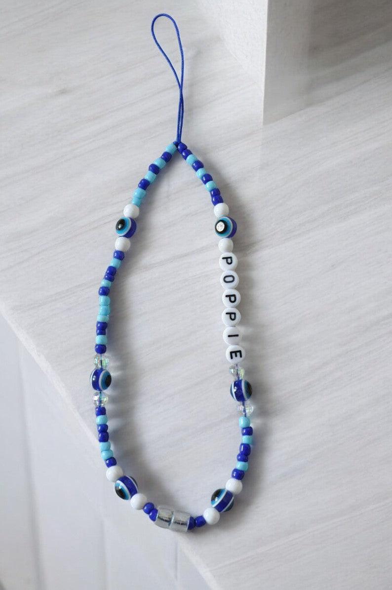 Blue Eye Phone Charm Strap - Ka_creative_art