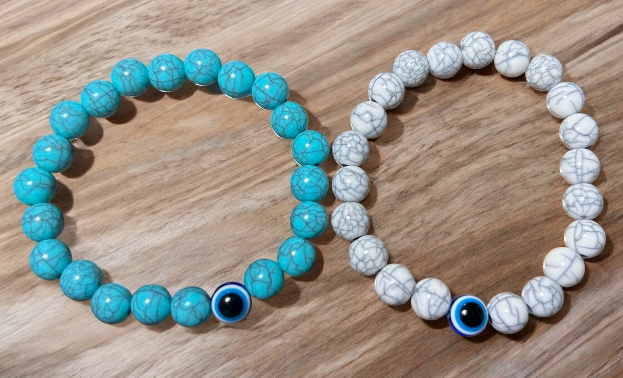 Natural Turquoise Bead Bracelet - Ka_creative_art
