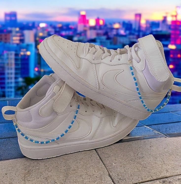 Blue Beads Shoe Chain - Ka_creative_art