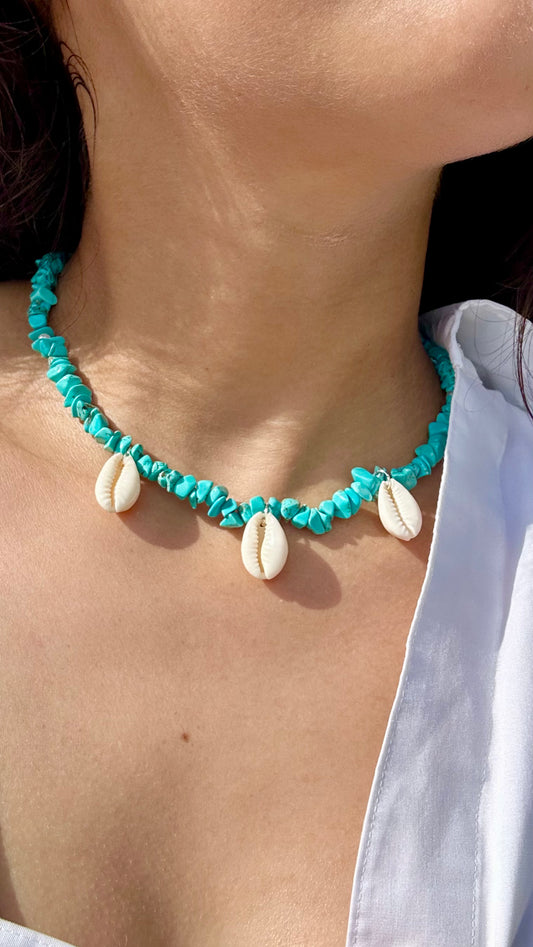 Turquoise Seashells Necklace