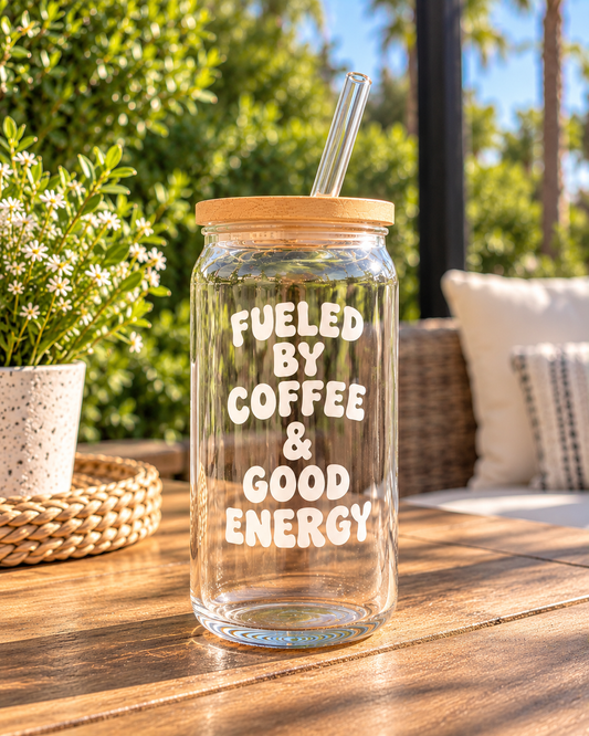 Fueled By Coffee & Good Energy Vinyl Cup