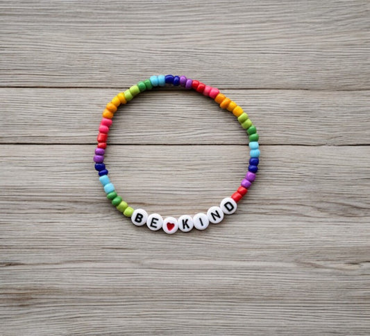 be kind bracelet inspirational beaded jewelry motivational aesthetic design
