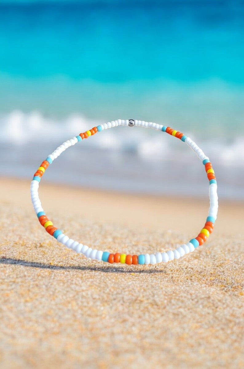 sea glass anklet styling beach summer outfit ocean aesthetic look