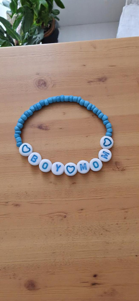 boy mom bracelet beaded jewelry gift for mom meaningful aesthetic design