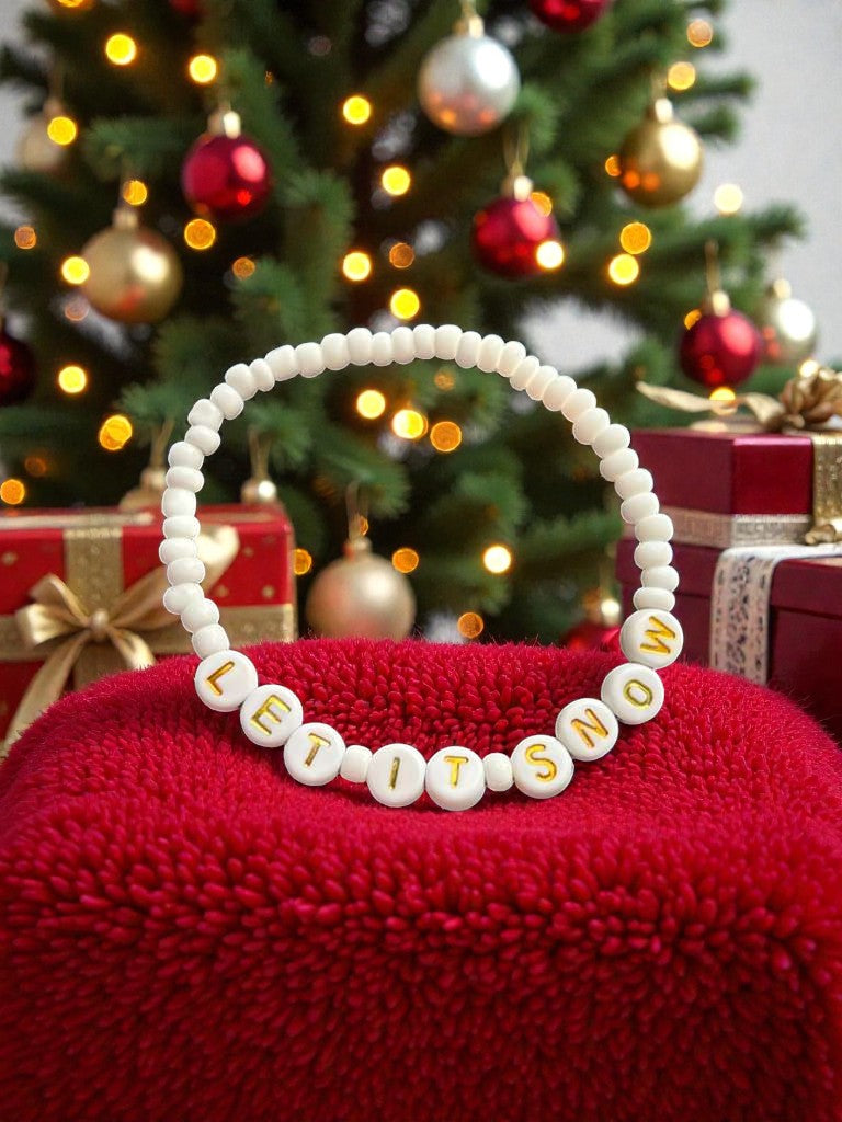 stacked christmas bracelets festive jewelry wrist styling aesthetic look