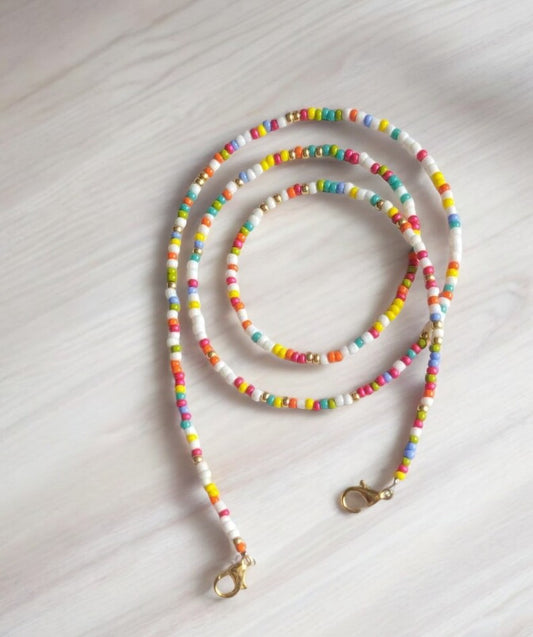 colorful glasses chain beaded sunglasses chain aesthetic accessory design
