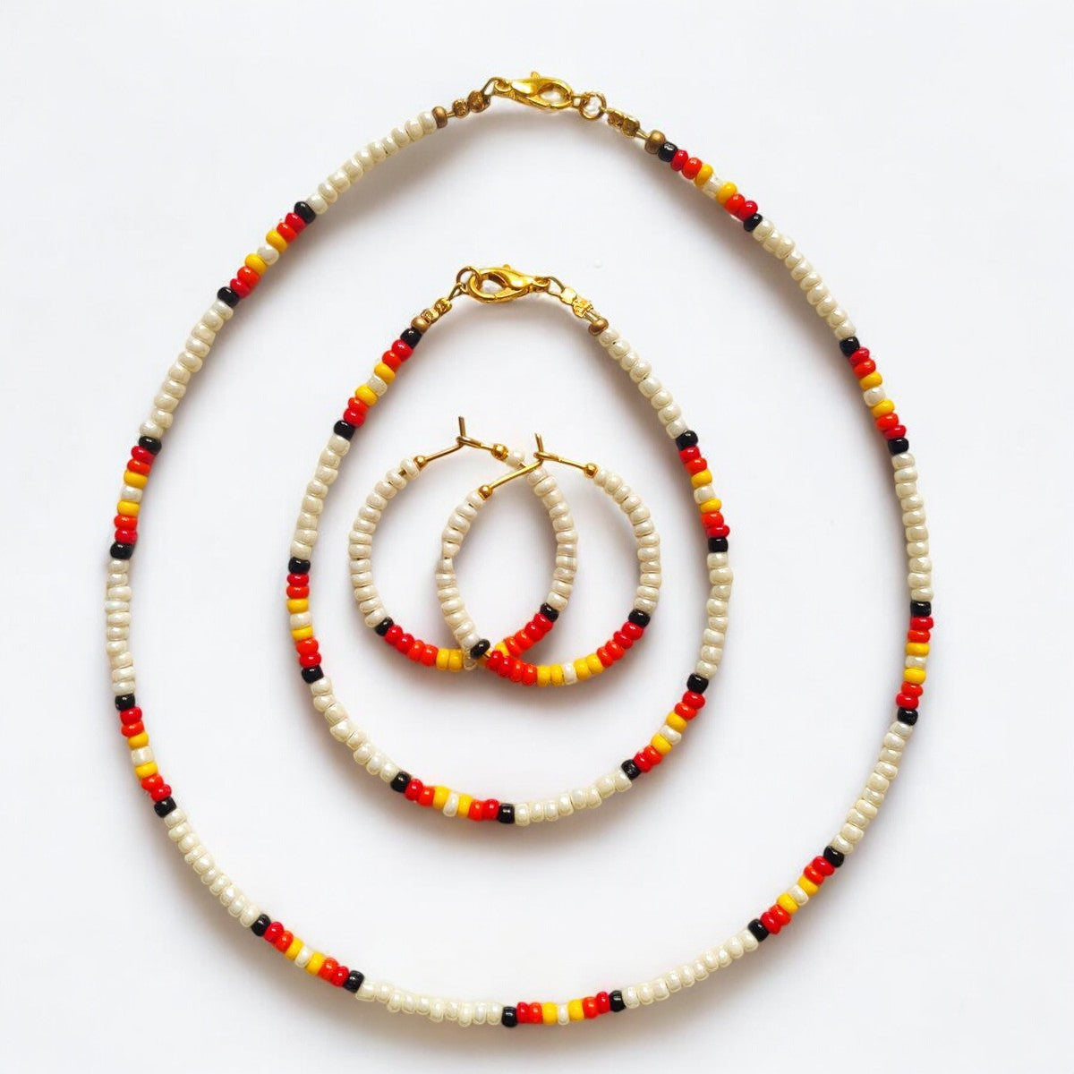 creative sunset set aesthetic jewelry colorful beaded design