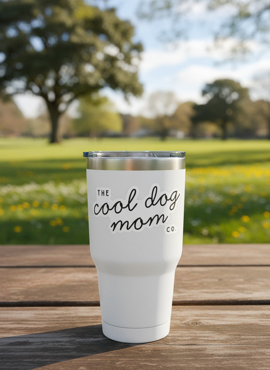 The Cool Dog Mom Permanent Vinyl Sticker