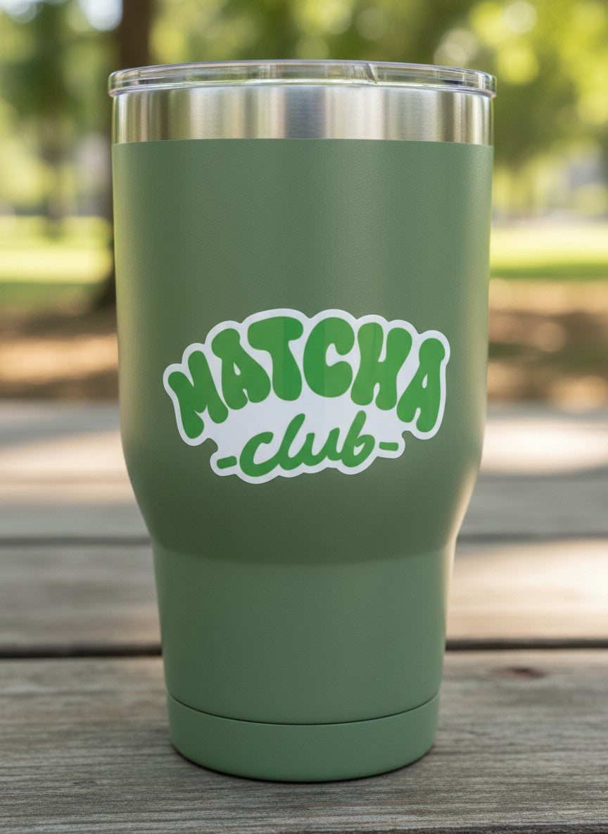 Matcha Club Permanent Vinyl Sticker