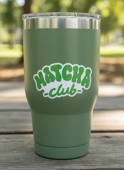 Matcha Club Permanent Vinyl Sticker