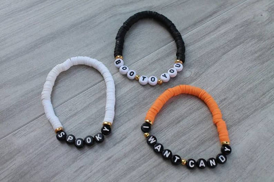 halloween bracelet set spooky cute beaded jewelry design