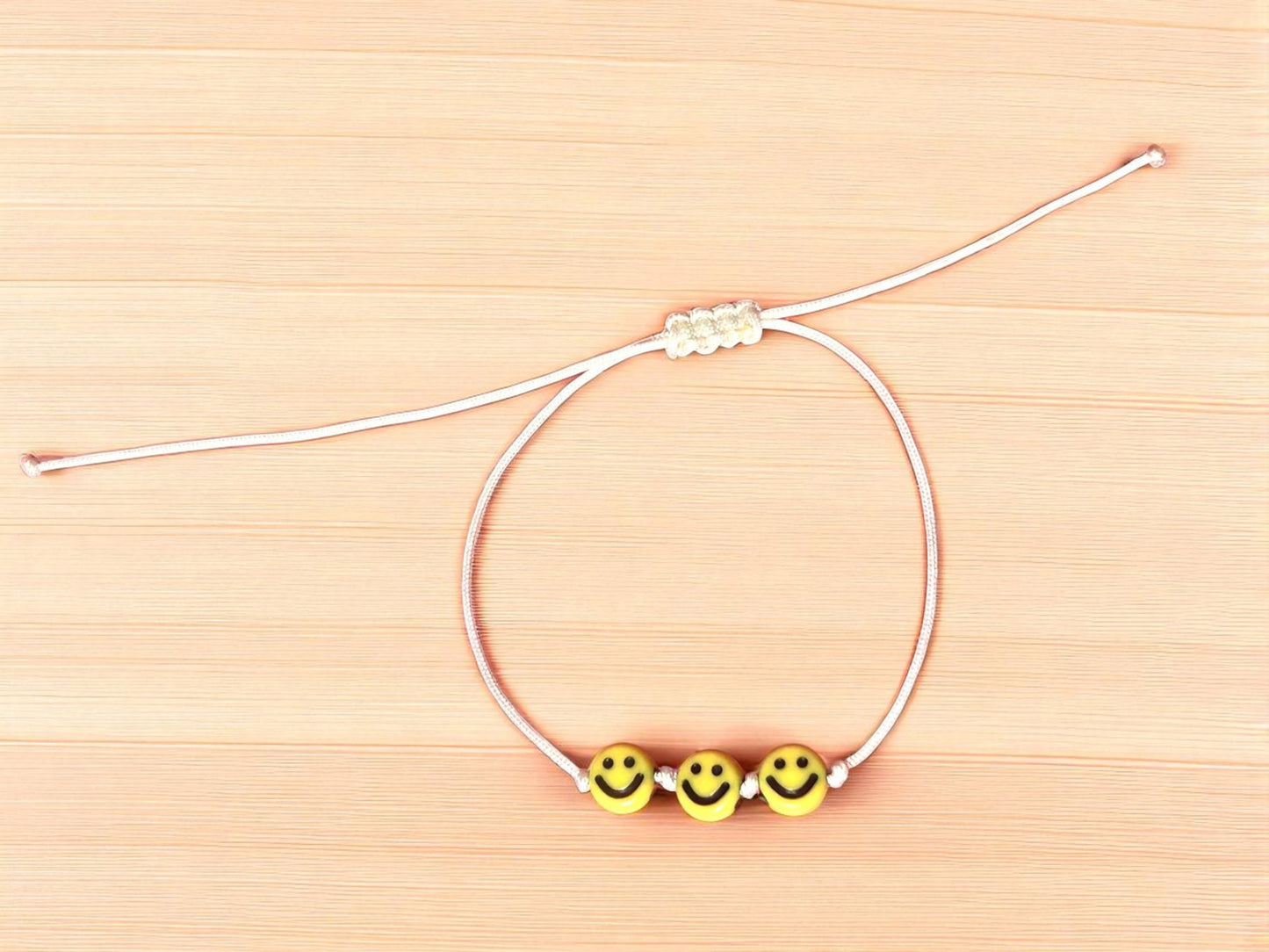 happy face bracelet cute beaded aesthetic jewelry design playful style