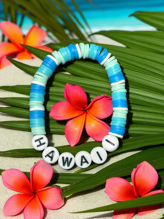 hawaiian bracelet beach beaded aloha jewelry summer aesthetic design