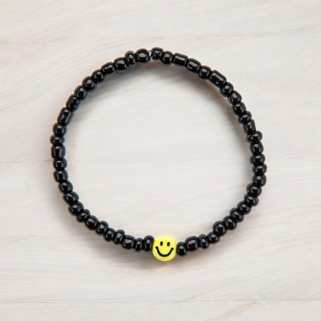 mini smiley beaded bracelet cute aesthetic jewelry colorful design
