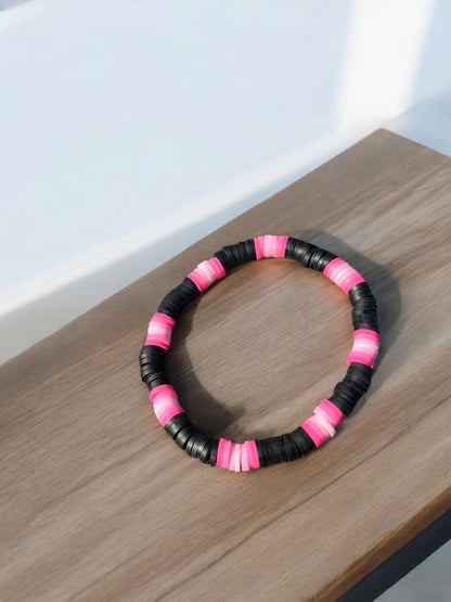 neon pink bracelet styling y2k aesthetic jewelry outfit look