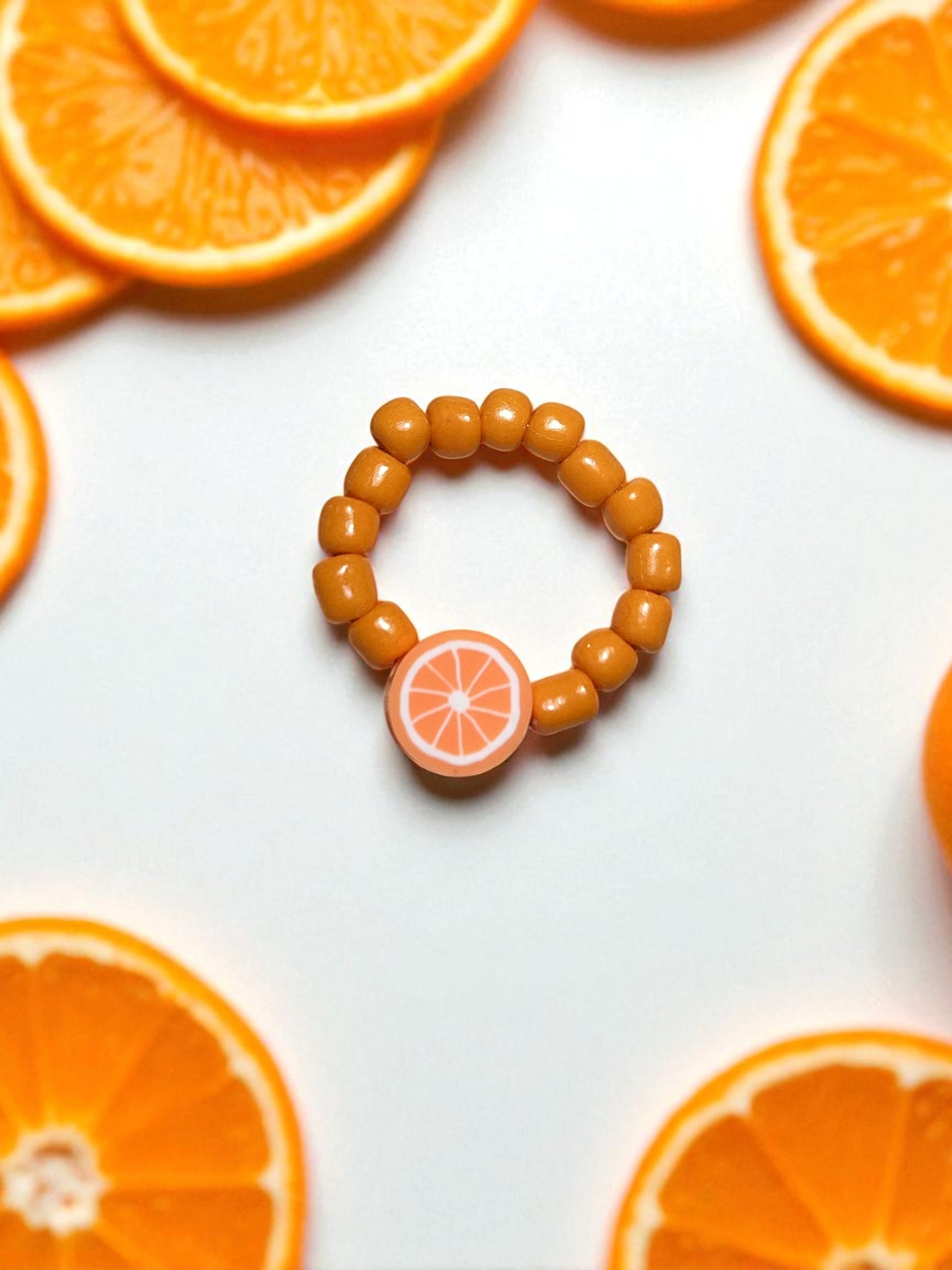 orange fruit ring colorful aesthetic jewelry cute summer accessory