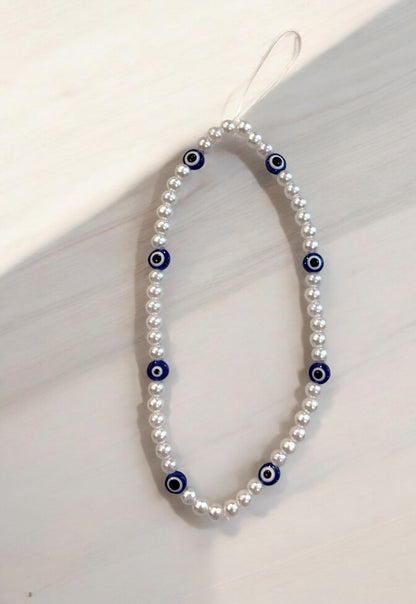 eye pearl phone strap styling aesthetic outfit phone charm look