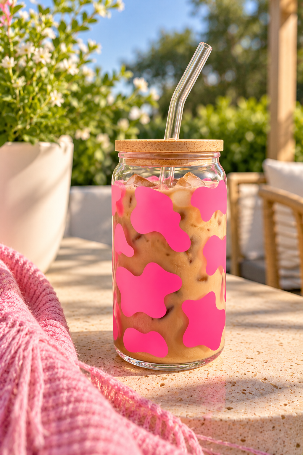 Pink Cow Vinyl Cup