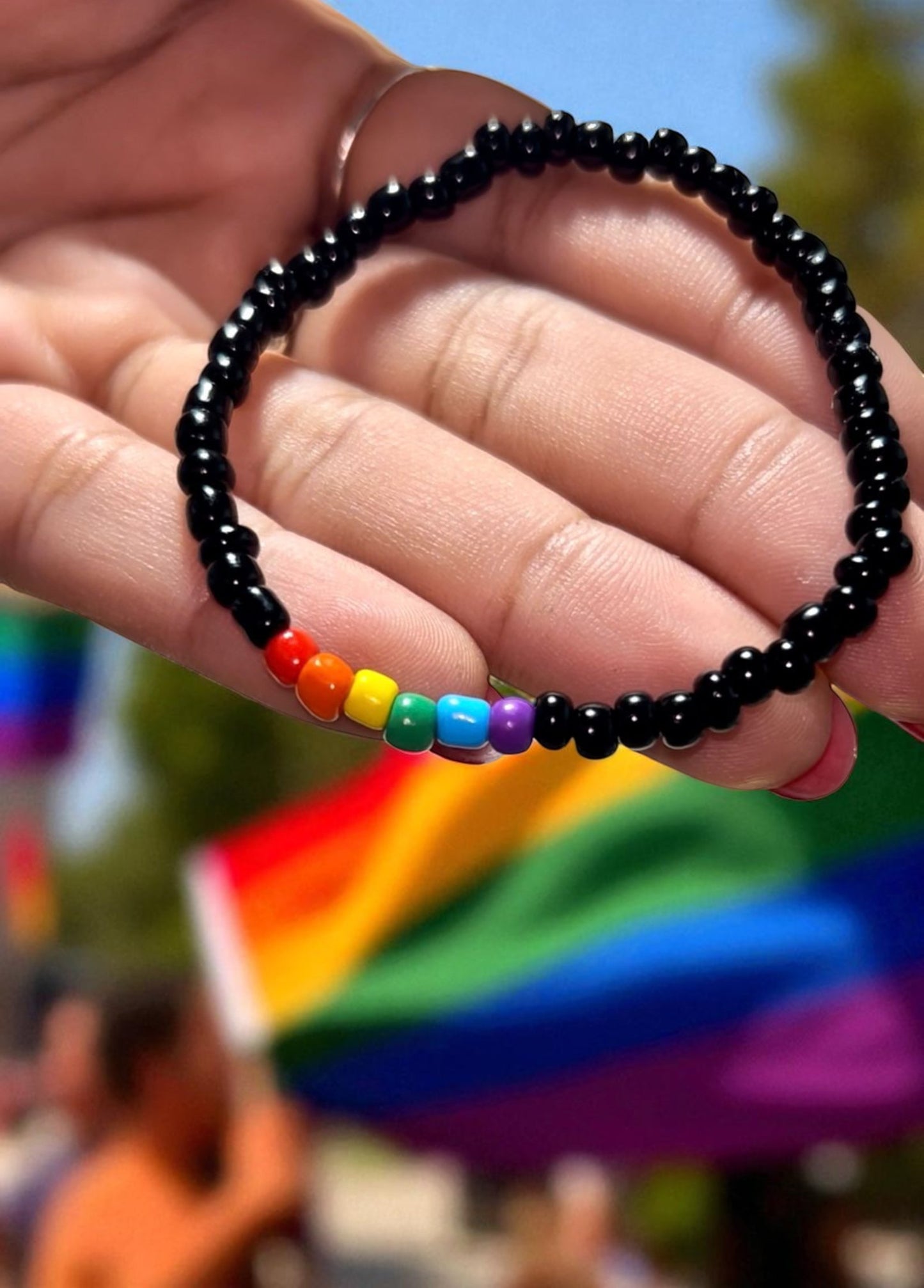 pride rainbow bracelet styling LGBTQ colorful outfit aesthetic look