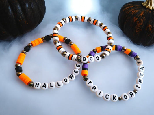 spooktacular halloween bracelet set cute spooky beaded jewelry design
