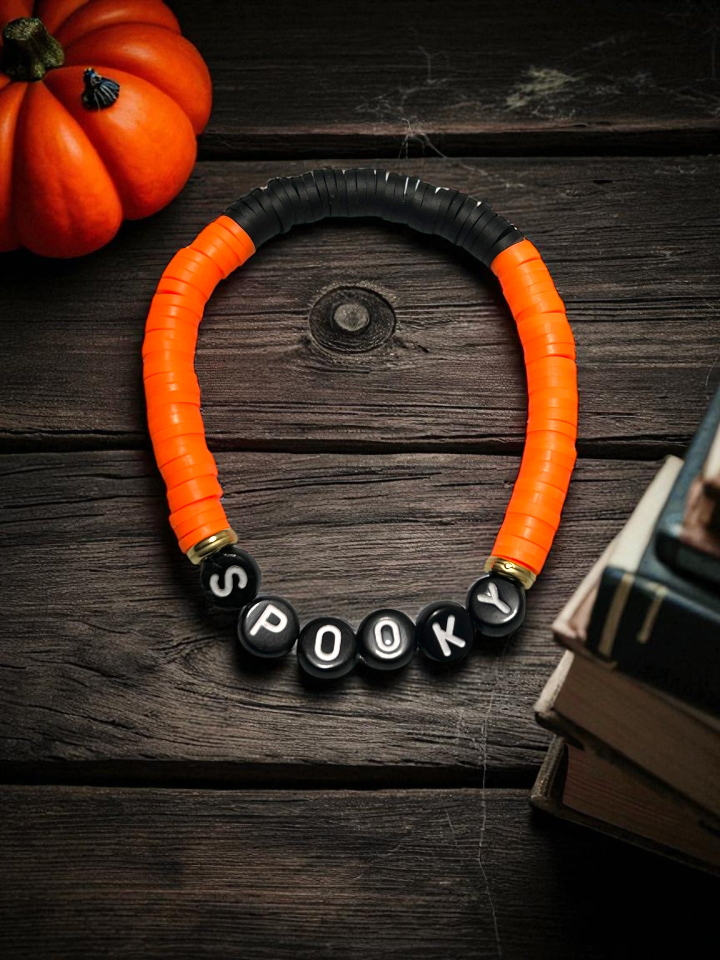 spooky beaded bracelet halloween aesthetic jewelry design cute spooky vibes
