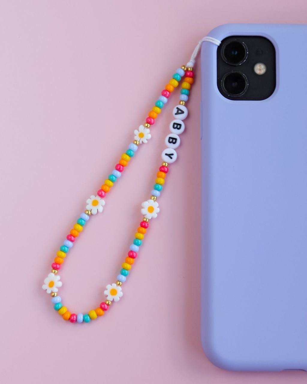 sunflower phone strap cute beaded phone charm aesthetic design