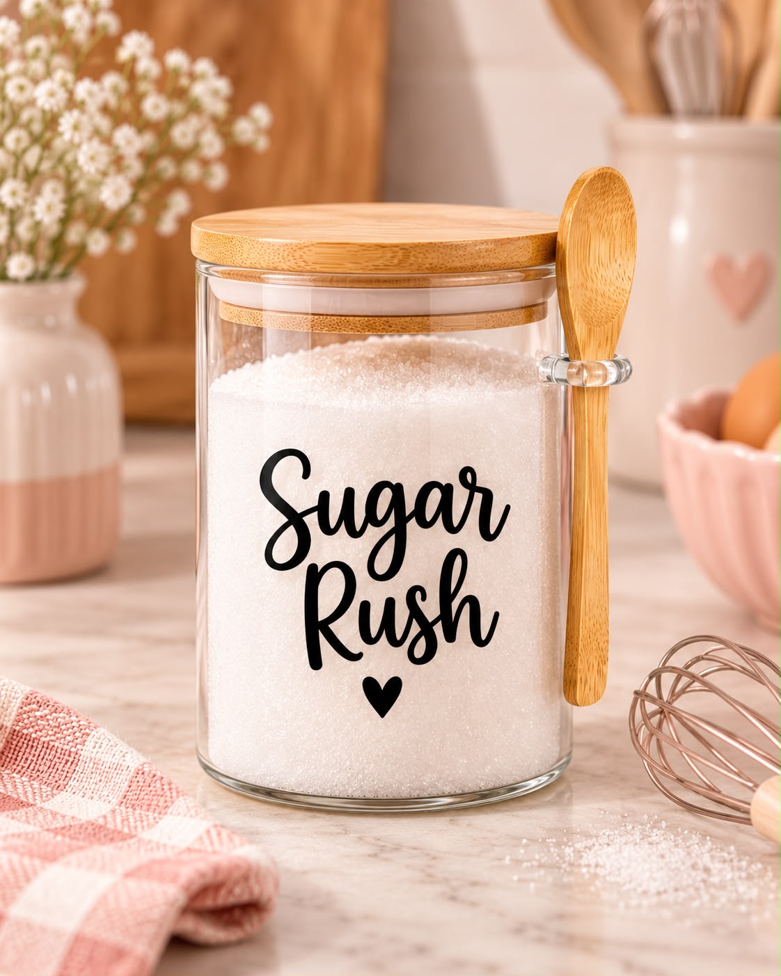 Sugar Rush Kitchen Glass Jar