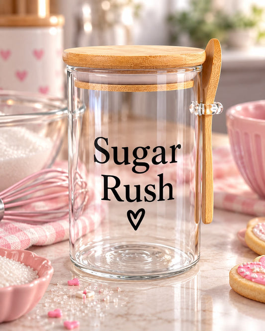 Sugar Rush Kitchen Glass Jar