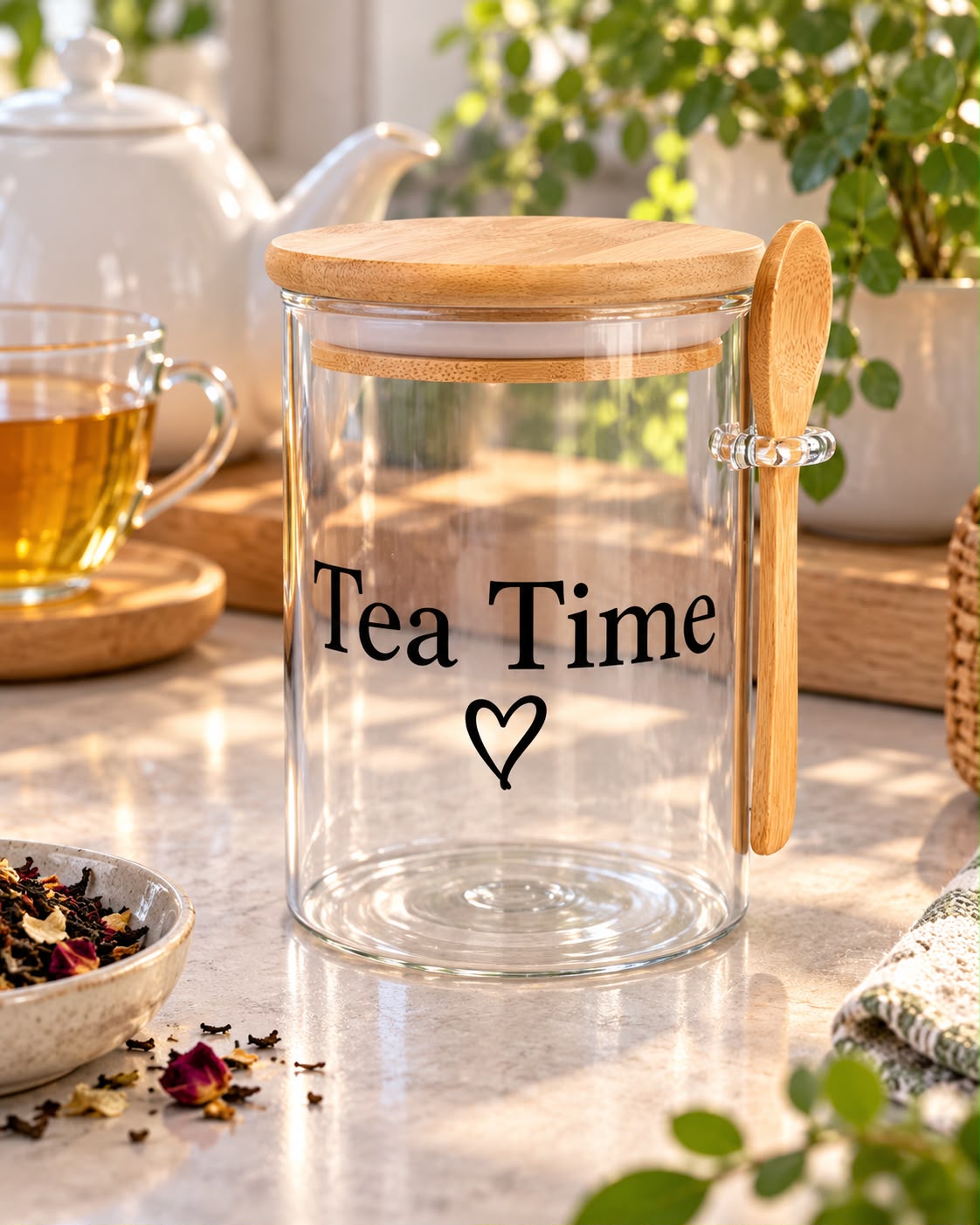Tea Kitchen Glass Jar