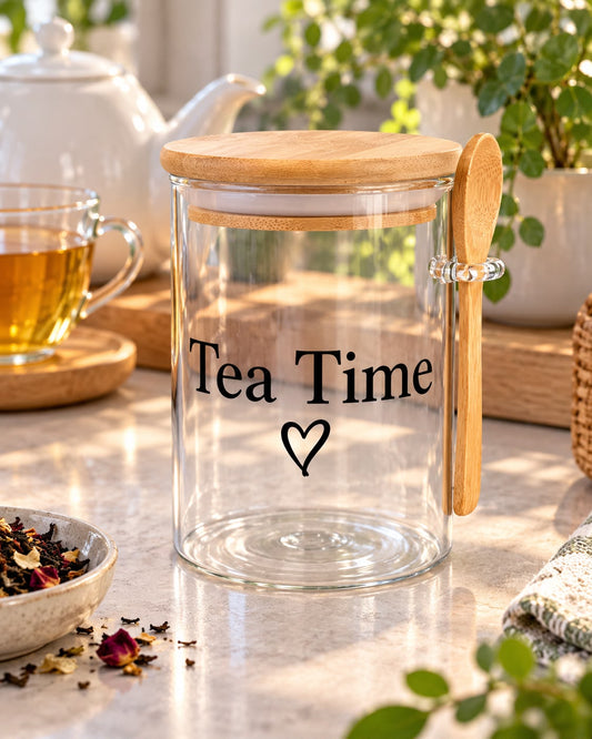 Tea Kitchen Glass Jar