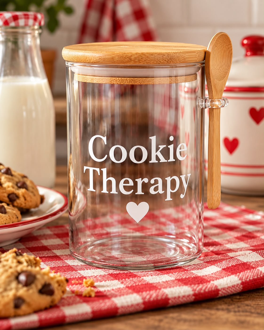 Cookie Therapy Kitchen Glass Jar