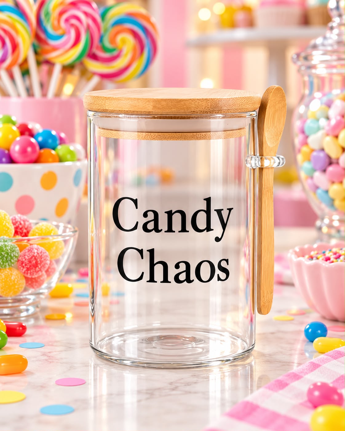 Candy Chaos Kitchen Glass Jar