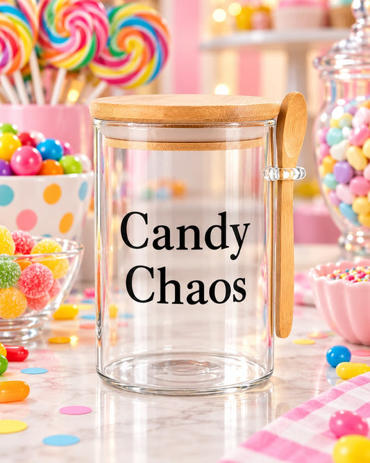 Candy Chaos Kitchen Glass Jar