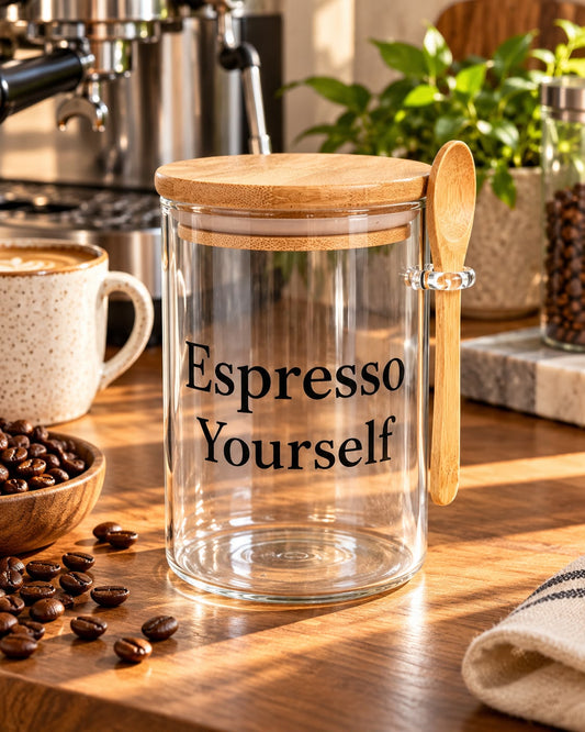 Espresso Yourself Kitchen Glass Jar