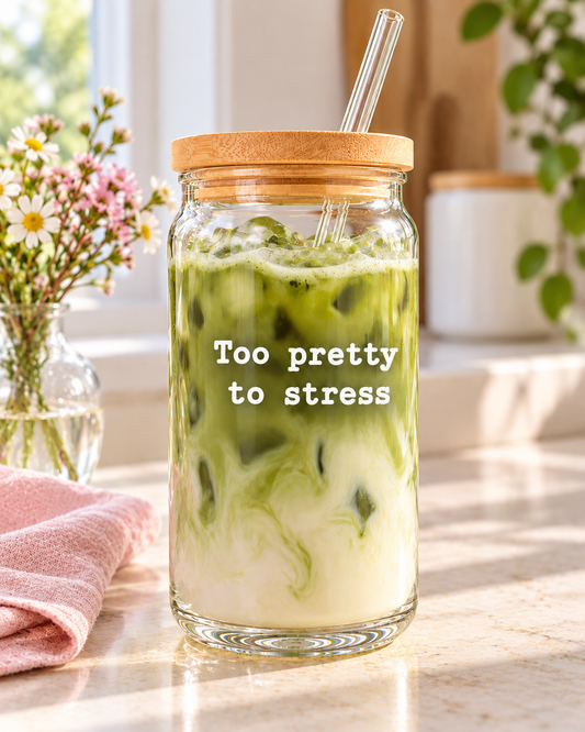 Too Pretty to Stress Vinyl Cup