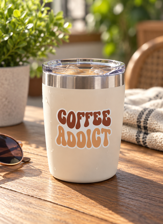 Coffee Addict Permanent Vinyl Sticker
