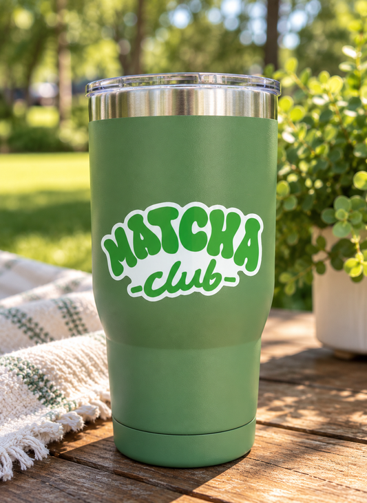 Matcha Club Permanent Vinyl Sticker