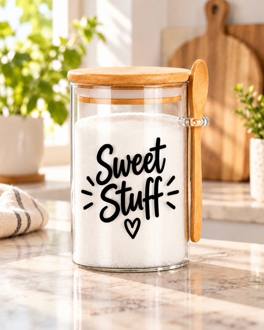 Sweet Stuff Kitchen Glass Jar